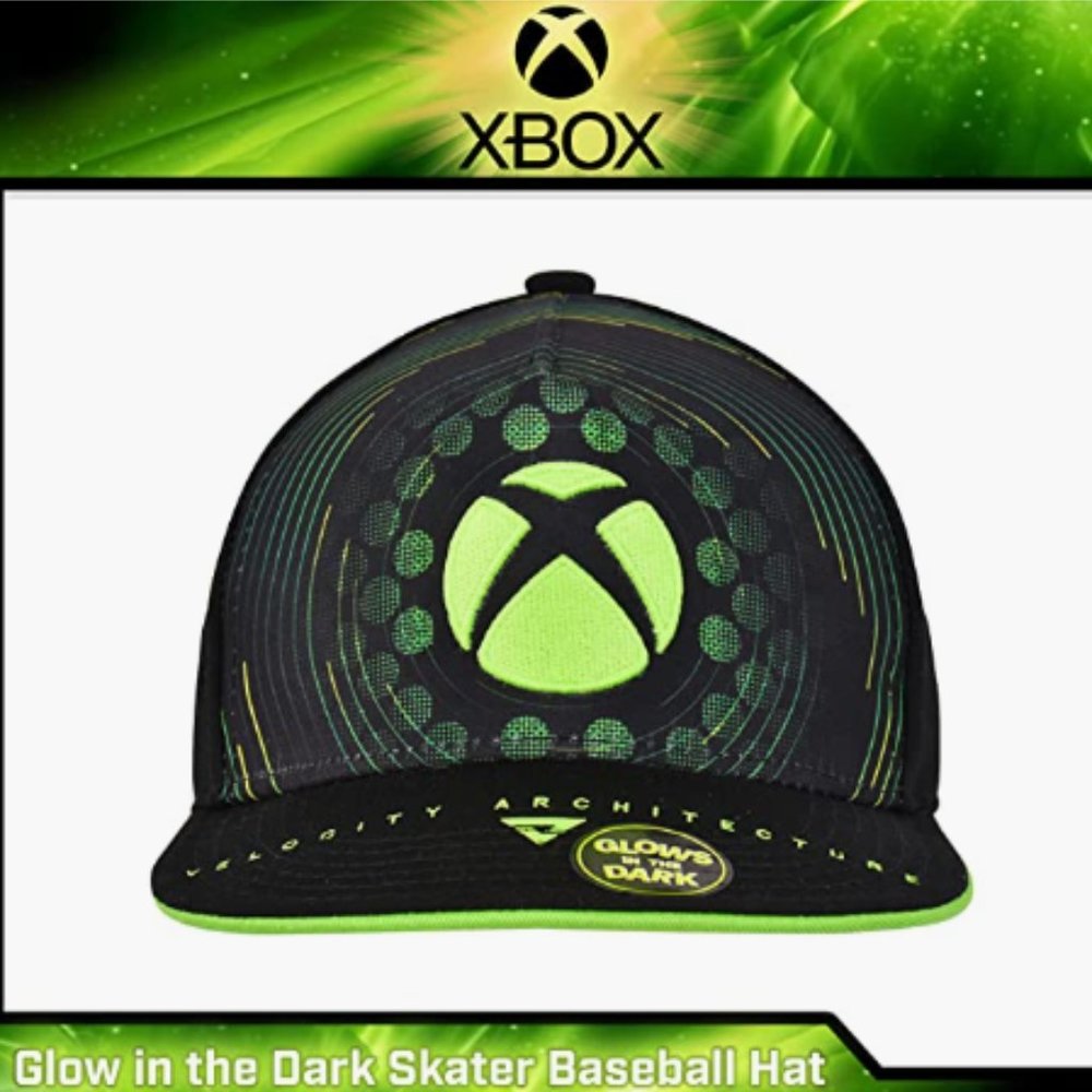 Xbox Microsoft Baseball Hat, Glow in The Dark Skater Adult Snapback Cap …